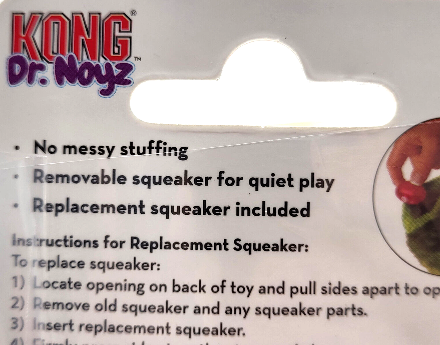 Kong Dr Noyz (6) Plush Squeaky Duck XS Puppy Dog Fetch Toy With Extra Squeakers