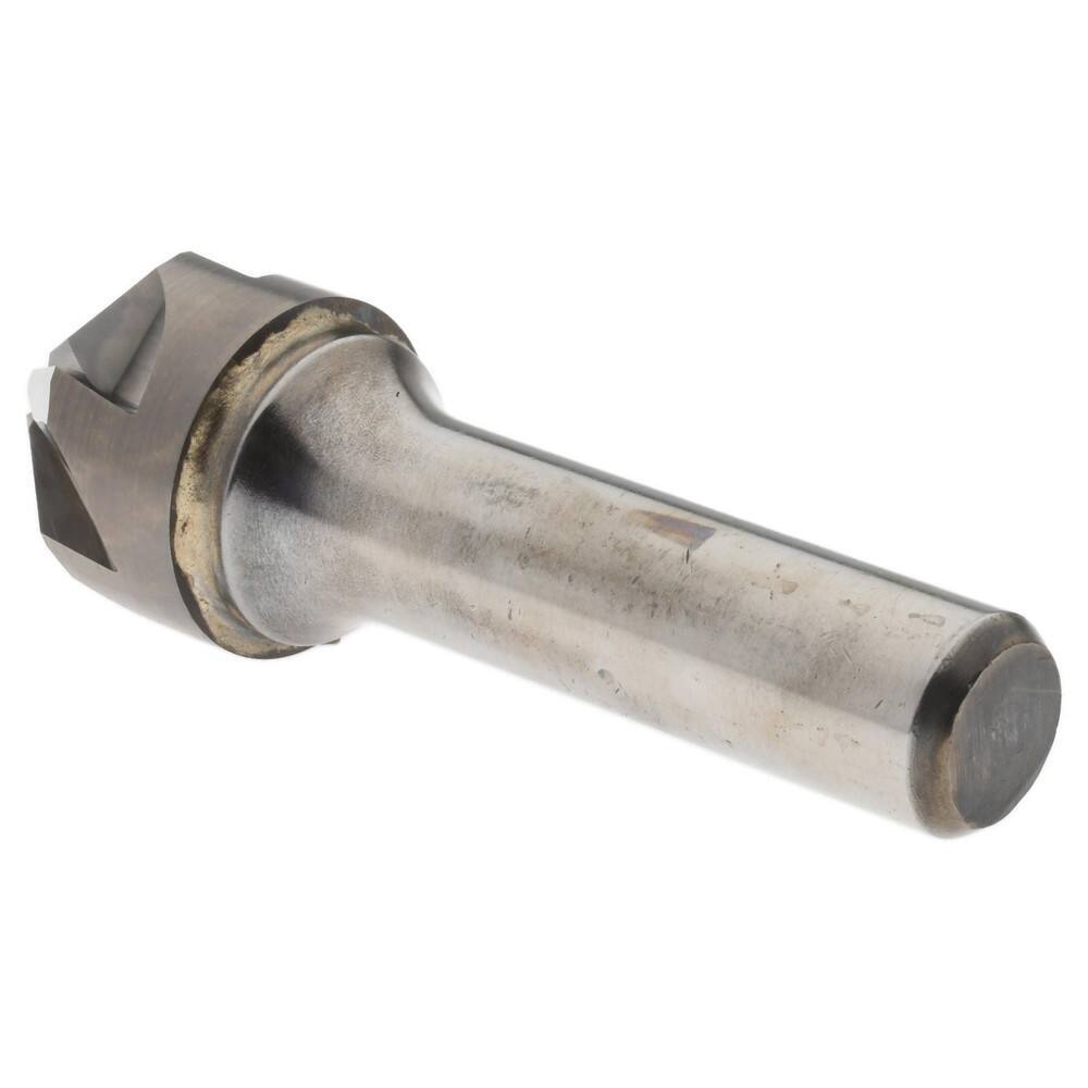 Hertel 7/8" Head Diam, 1/2" Shank, 6 Flute 82° Solid Carbide Countersink 2-3/...