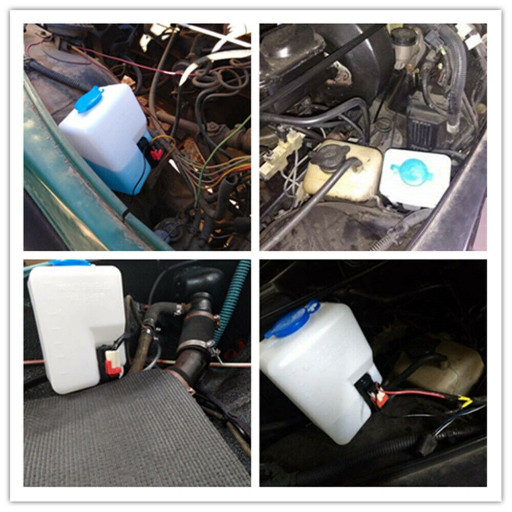 Universal Windshield Washer Pump Reservoir Kit Fluid Reservoir Tank Bottle C0D5