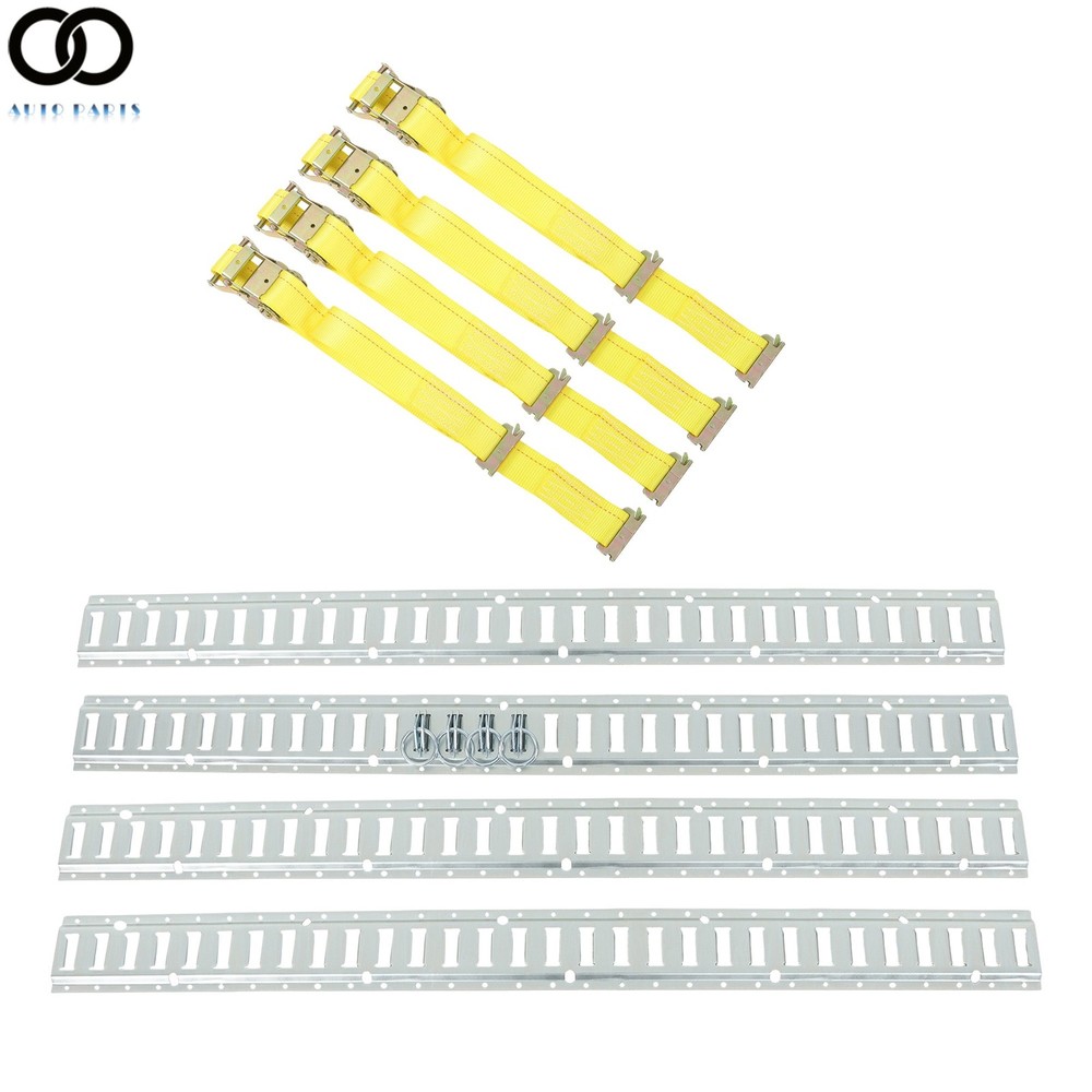 For Vans Trailers Cargo Trailer 12 Pack 5' E Track Tie Down Rail Kit Galvanized