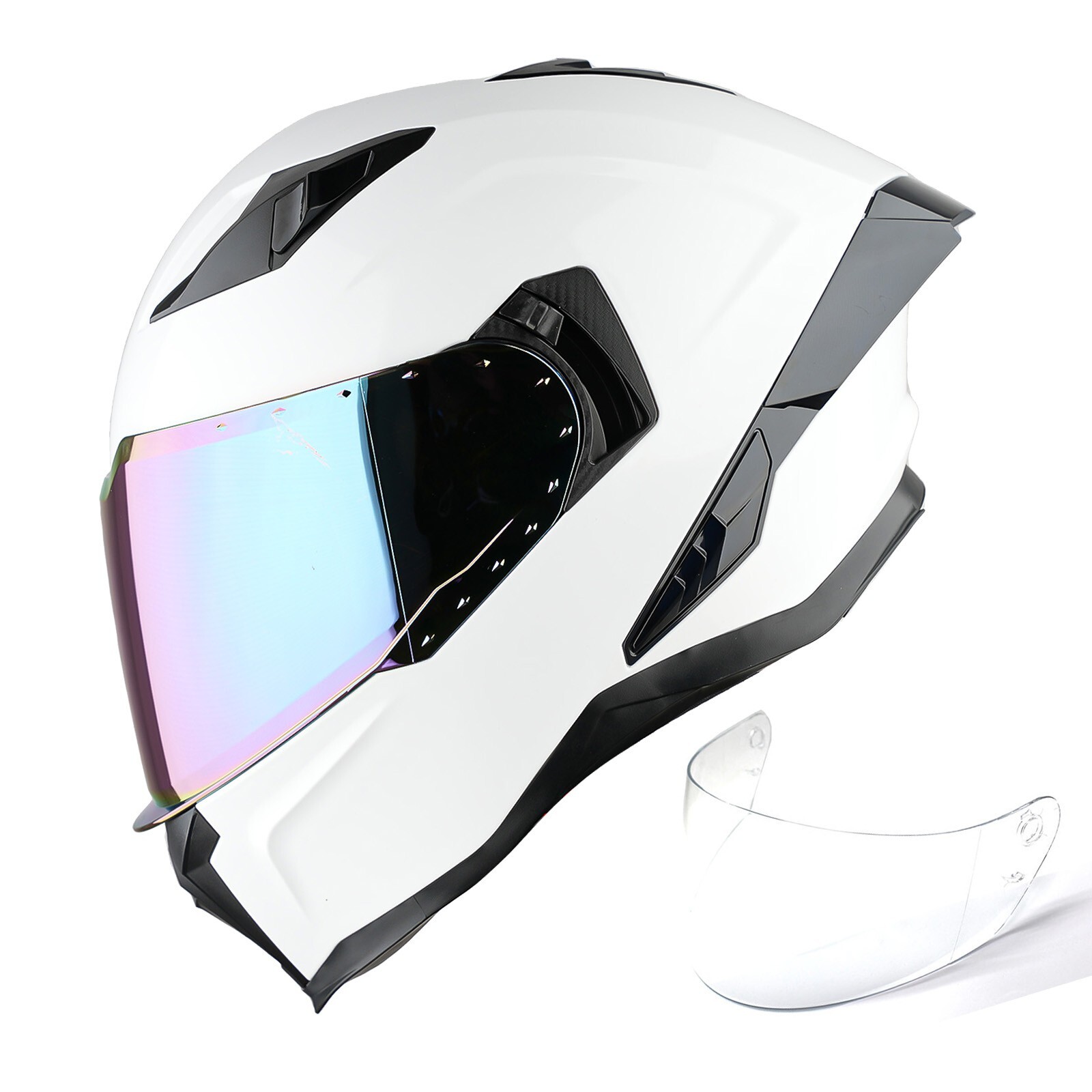 1Storm Motorcycle Full Face Helmet for Adults with one Extra Clear Shield: KT828
