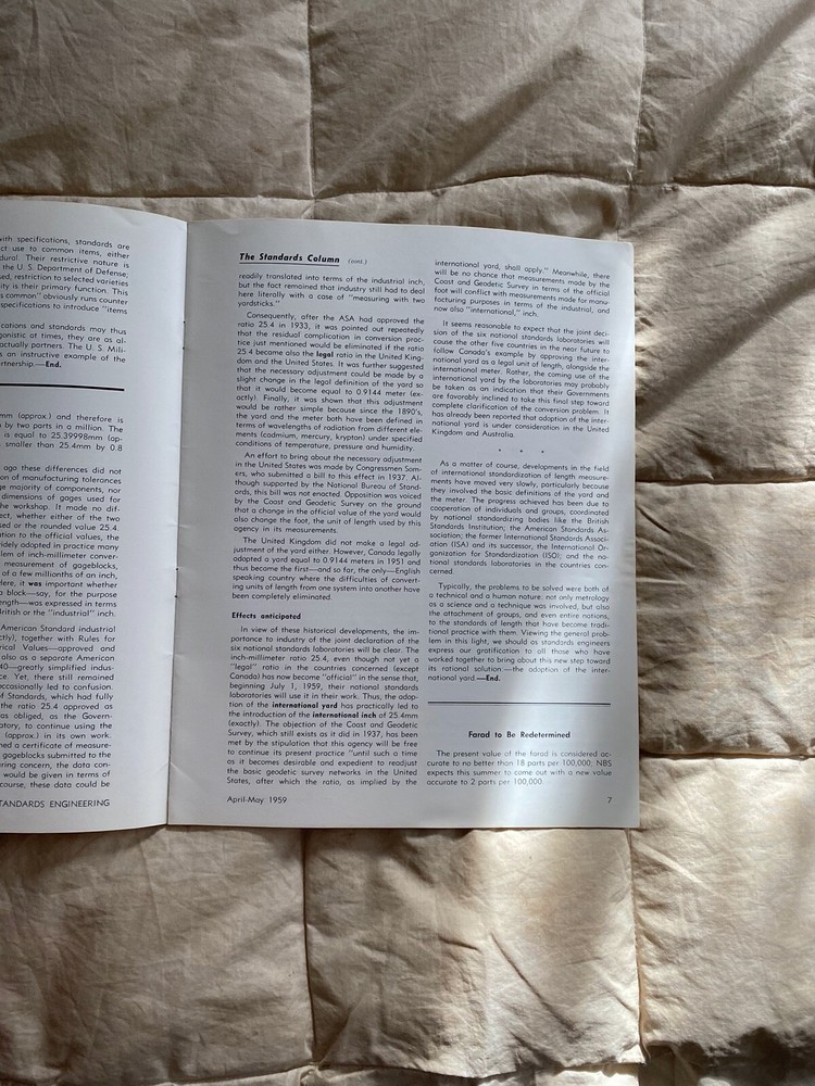 Standards Engineering SES April-May 1959