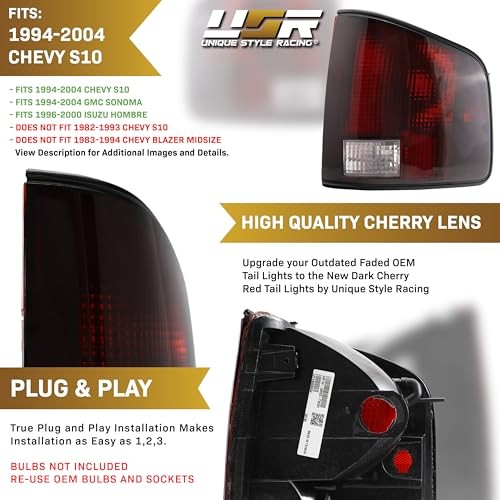 USR 94-04 S10 Tail Light – Replacement Tail Lamps Set (Left + Right)