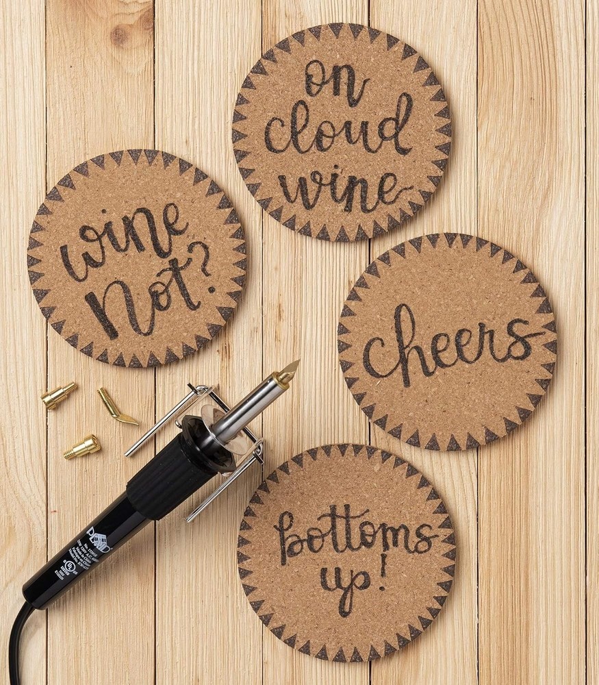 Wood Burning and Stencil Cutting Tool Set – Includes Tips & Stand for DIY Cra...