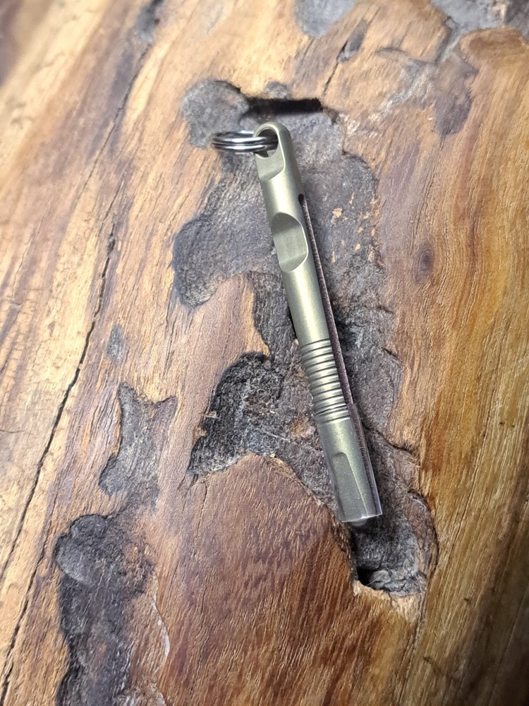 EDC Anodized Titanium Keychain Tweezers
