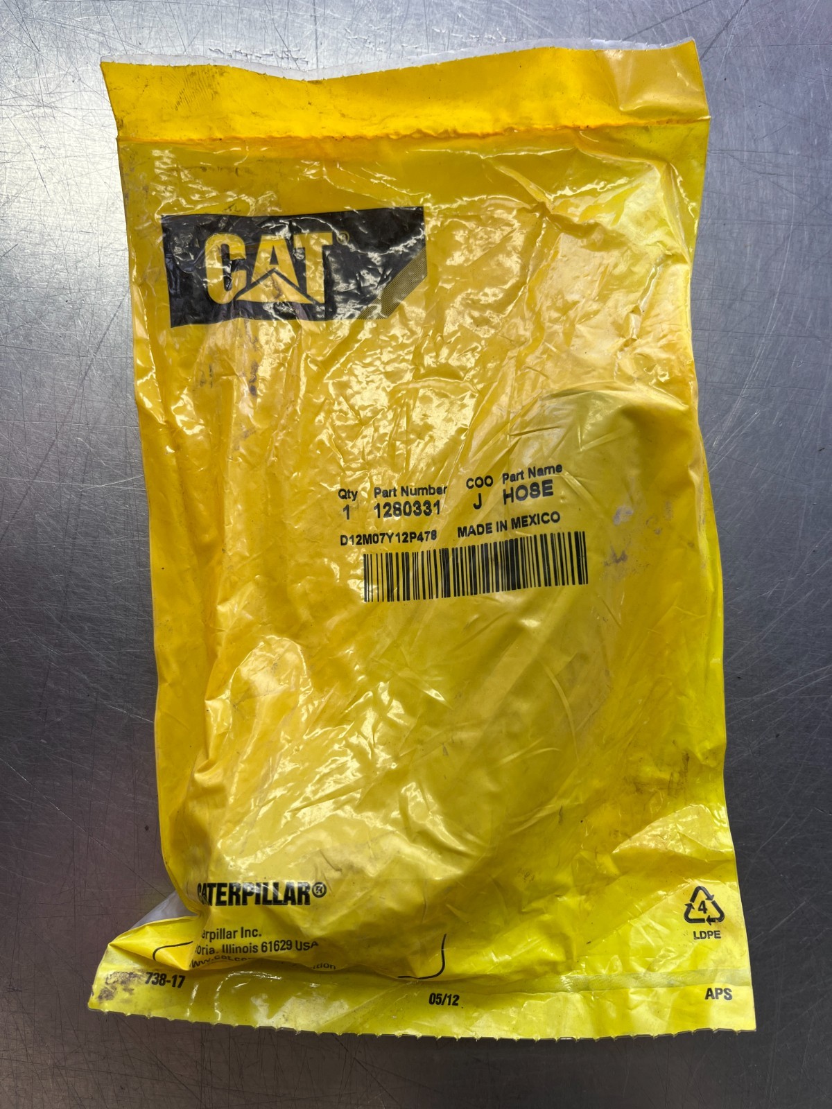 128-0331   Genuine OEM  CAT   HOSE    Caterpillar   1280331