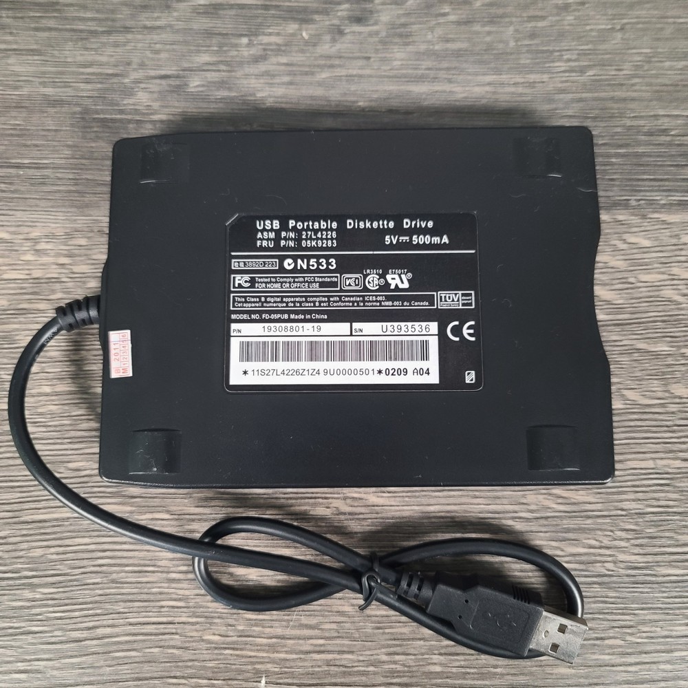 USB Portable Diskette Drive Model FD-05PUB