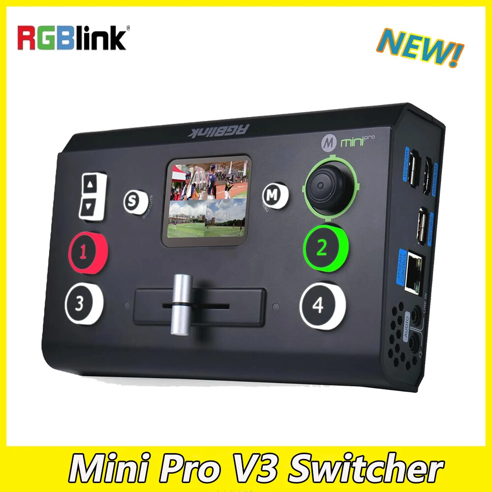 RGBlink Mini Pro V3 4-Channel HDMI Multi Format Video Mixer Switcher Streaming