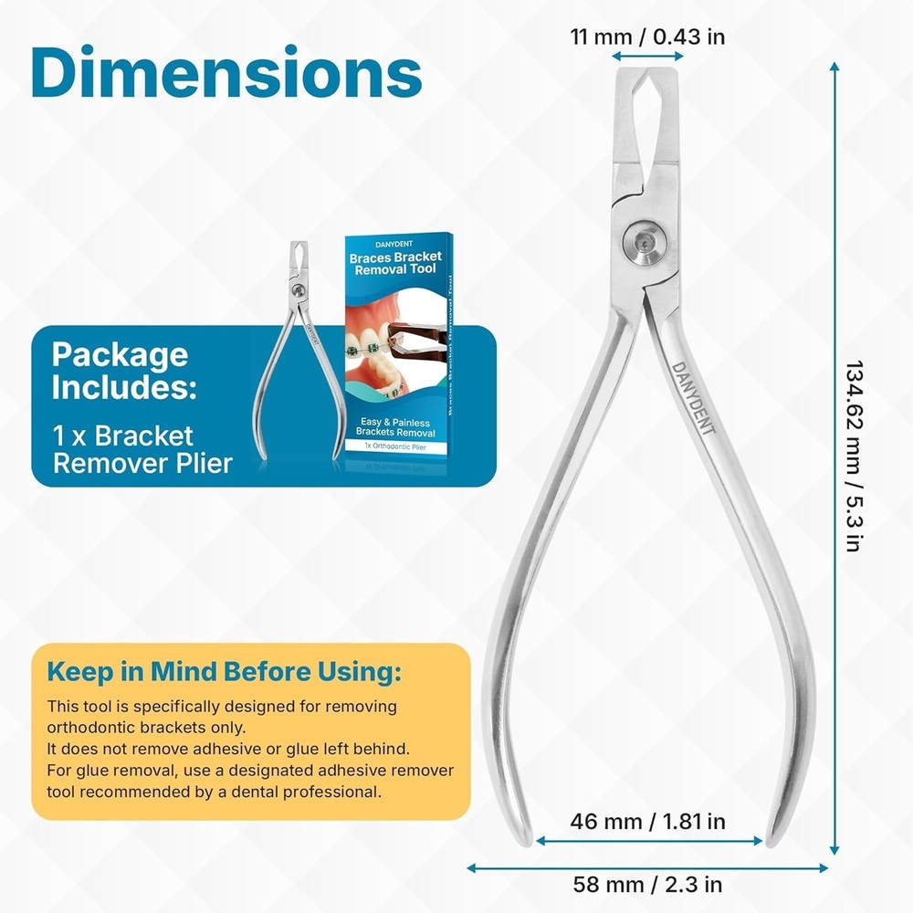 Stainless Steel Bracket Remover Tool for Safe & Efficient Braces Removal