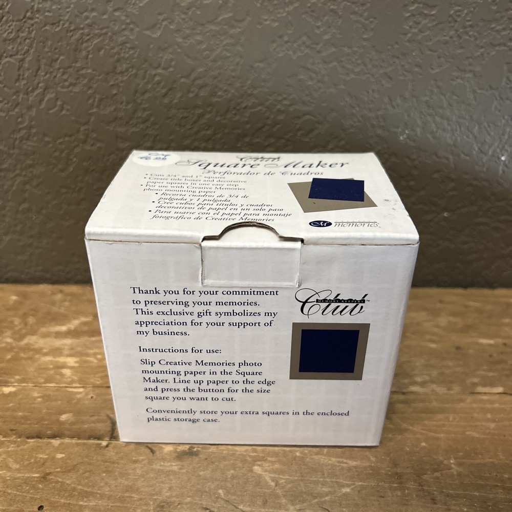 New Creative Memories Club Square Maker 2002