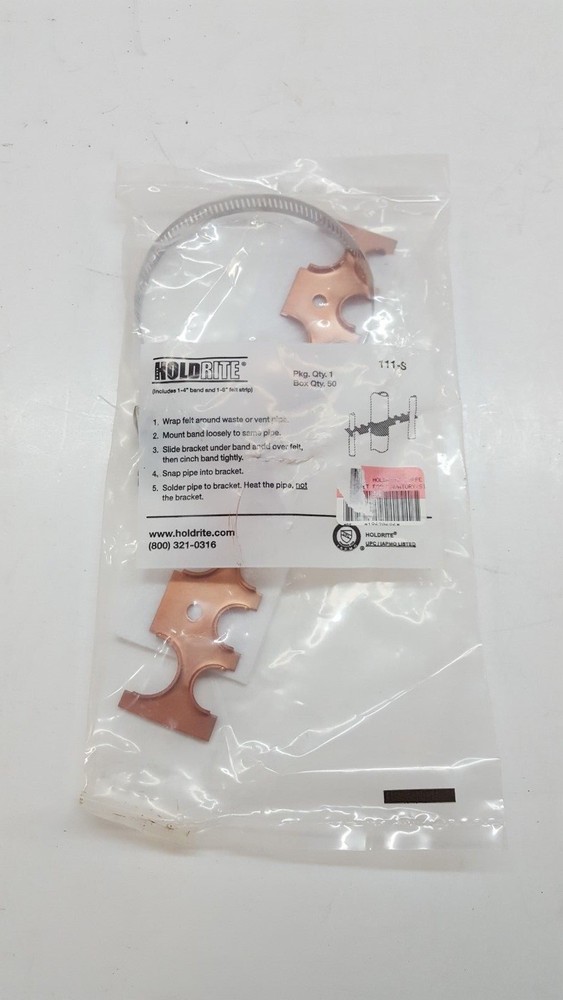 QTY/2 Holdrite 111-S Prefab Copper Pipe Support Sink Kit