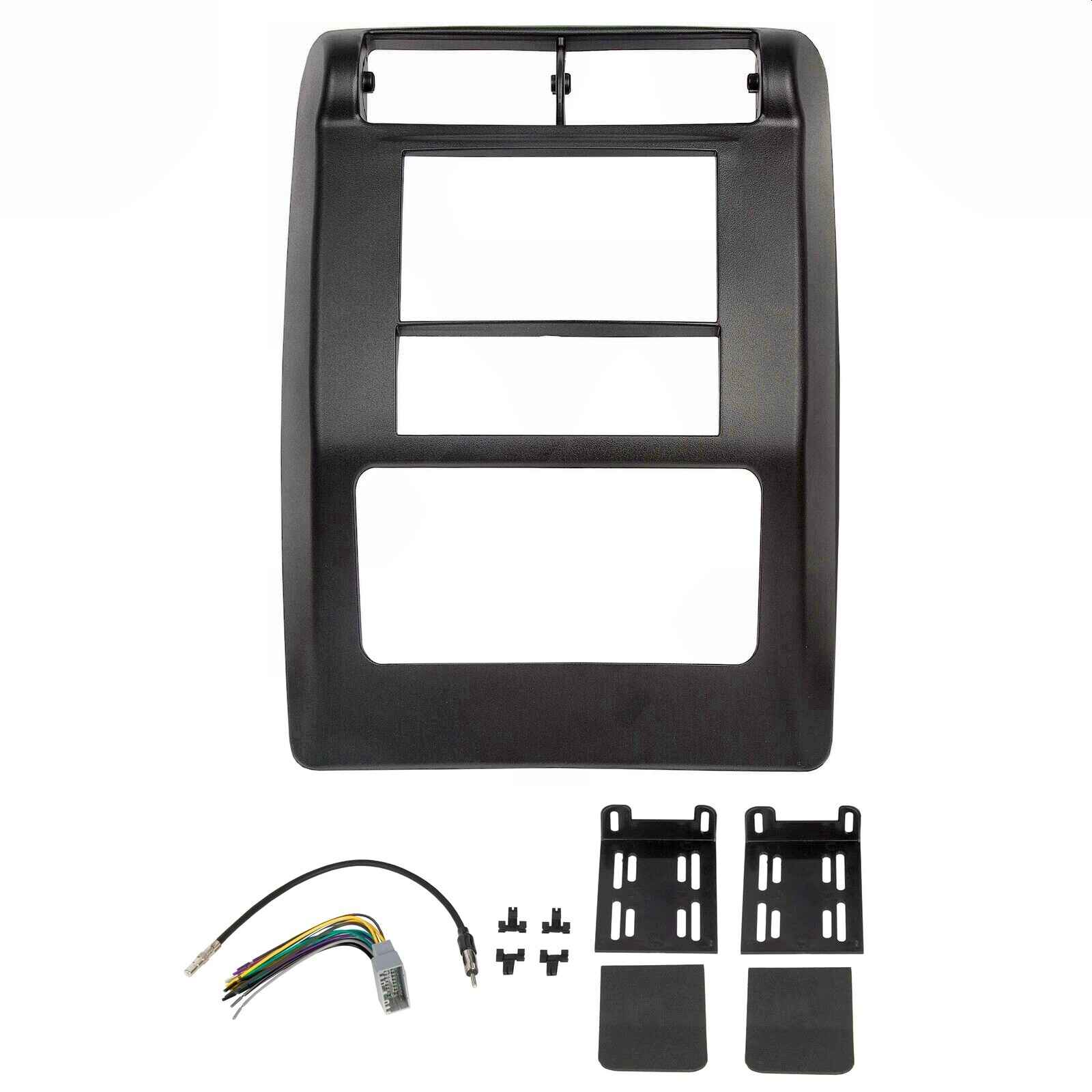 For 2003-2006 04 05 Jeep Wrangler TJ Double Din Radio Dash Kit w/ Wiring Harness