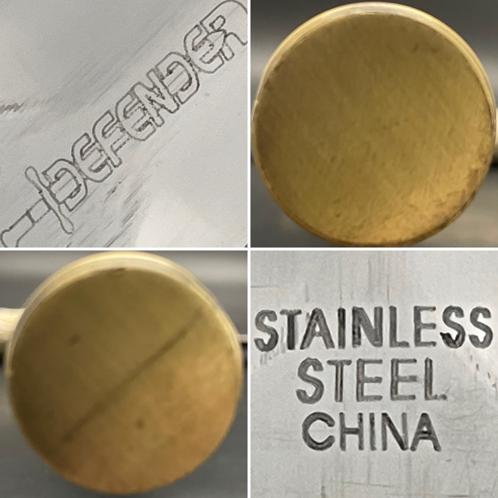 Defender 24.5" Fantasy Stainless Steel & Brass Dual Short Swords/Escrima Stick