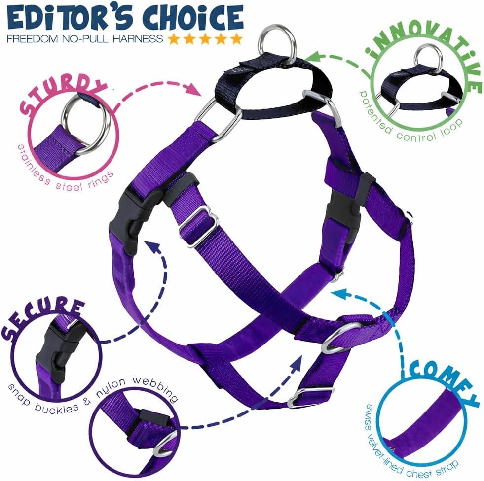 Freedom No Pull Dog Harness Adjustable Harness & Leash Set Easy Walking &