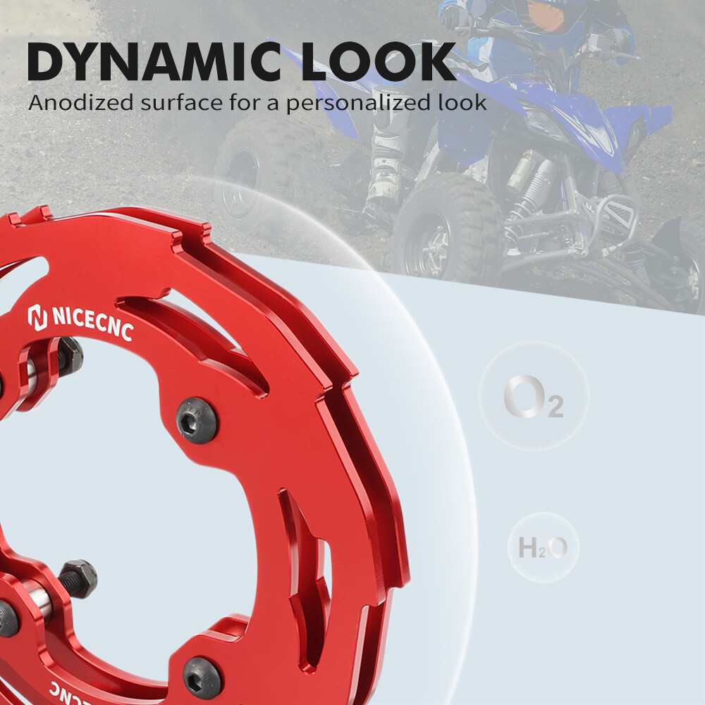 NICECNC Rear Dual Sprocket Guards Protector For Yamaha YFZ450R #5TG-25438-10-00