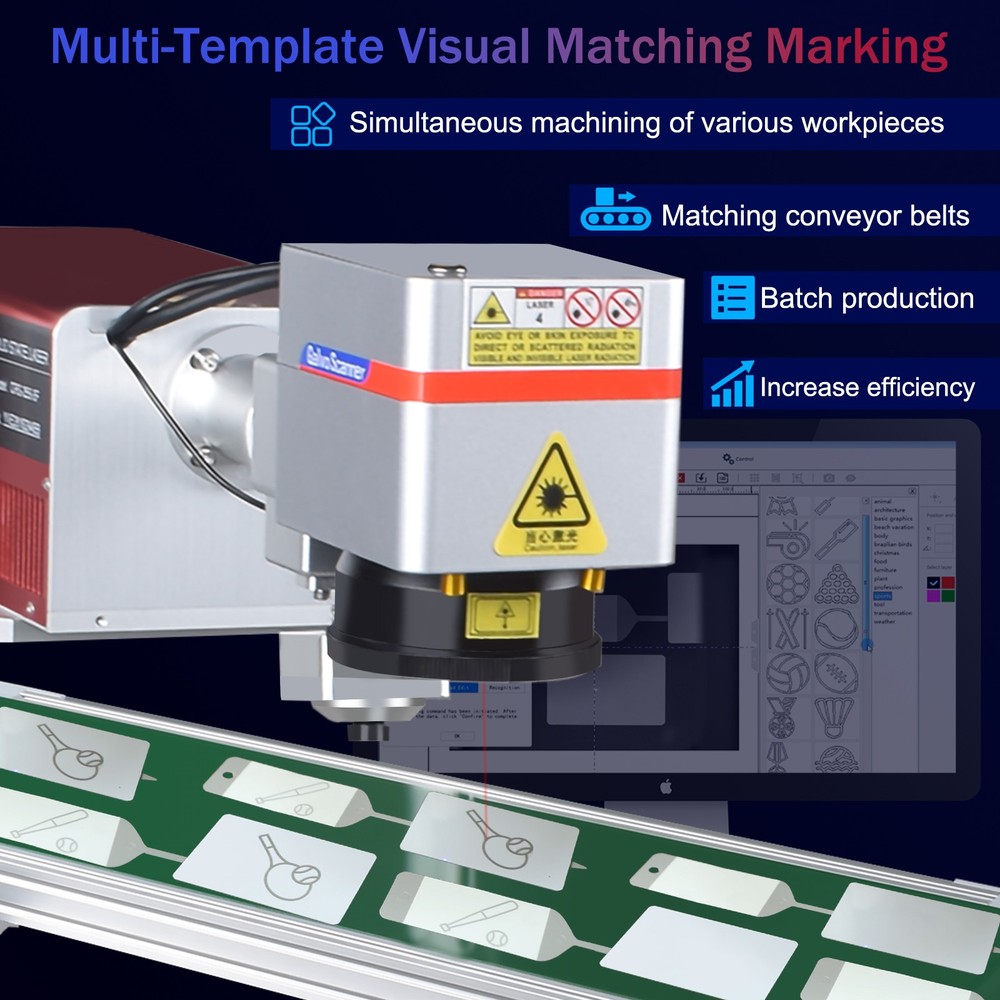 15W UV Flight Marking Machine Visual Positioning for LOGO Date Barcode Printing