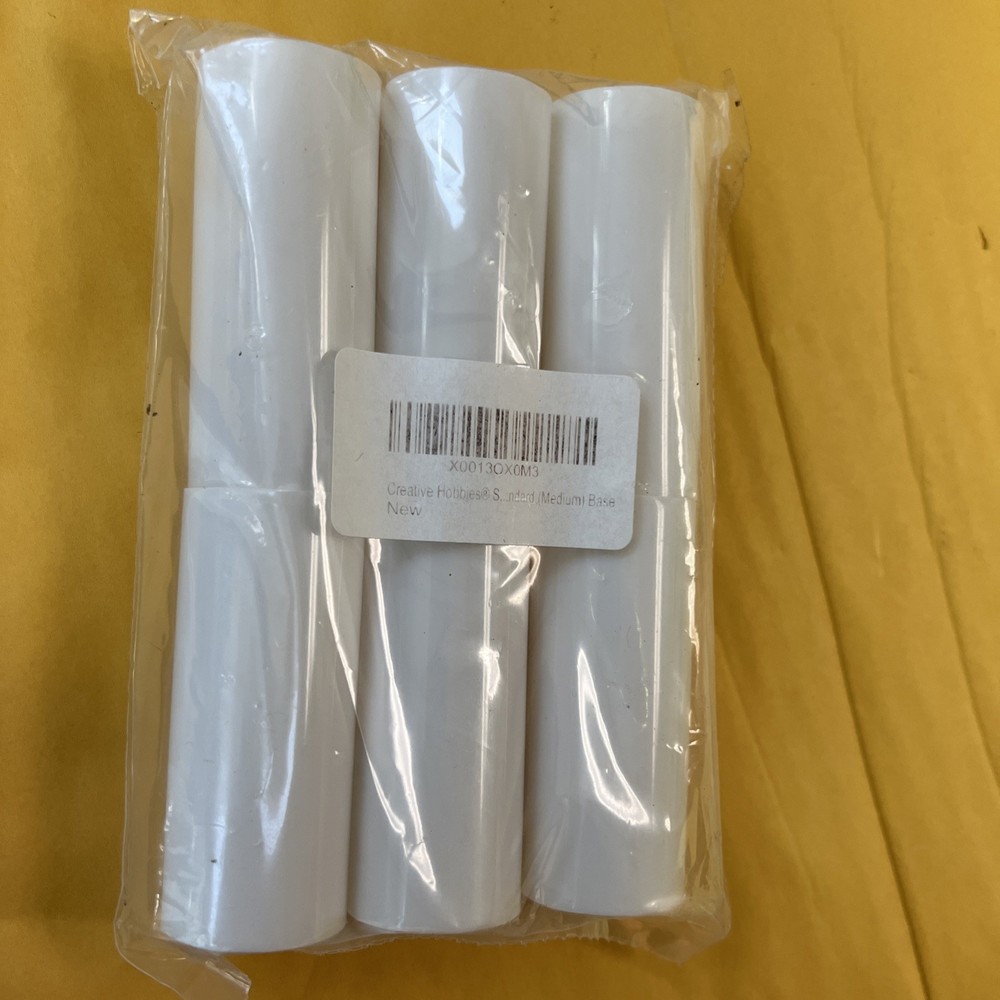 6-Pack Candle Socket Covers 3" White, Medium Base