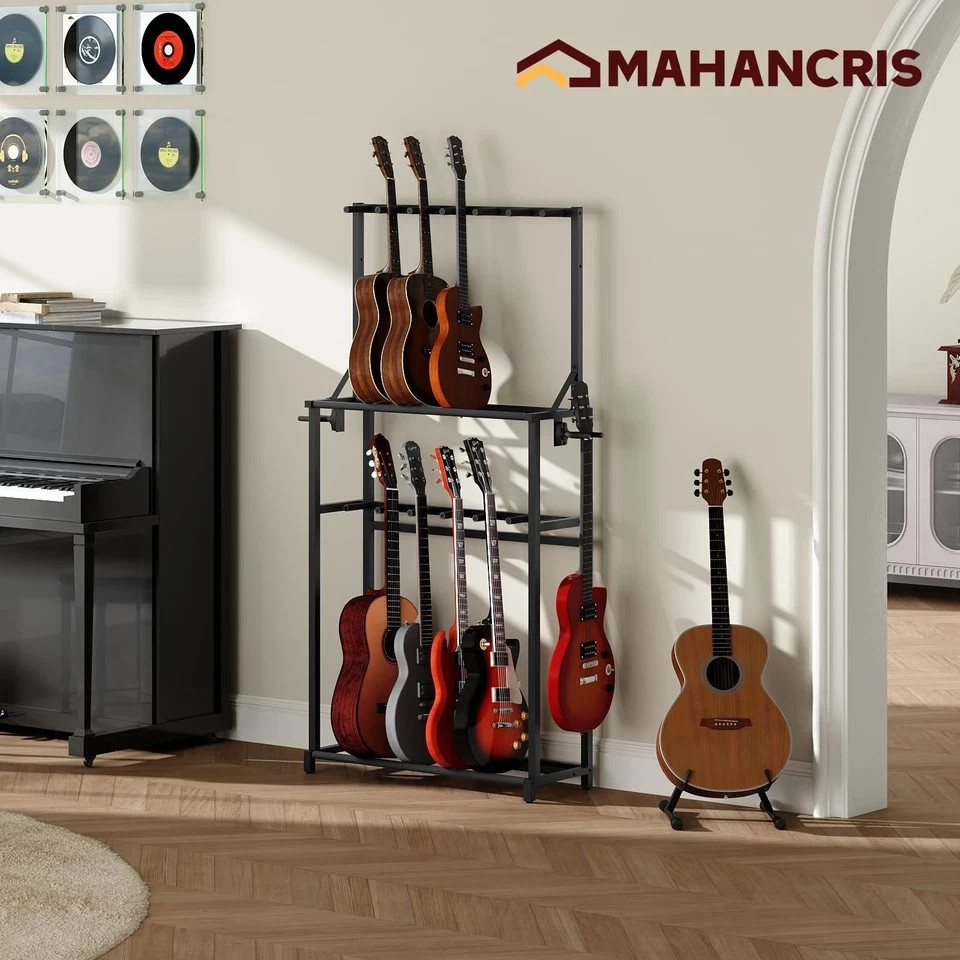Guitar Stand, Multiple Guitar Rack Holder for Various Instruments, Multi-Inst...