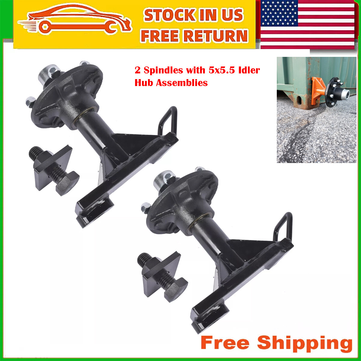 5x 5.5 Lug Superior Shipping Container Wheels Container Moving Kit 2 Spindles