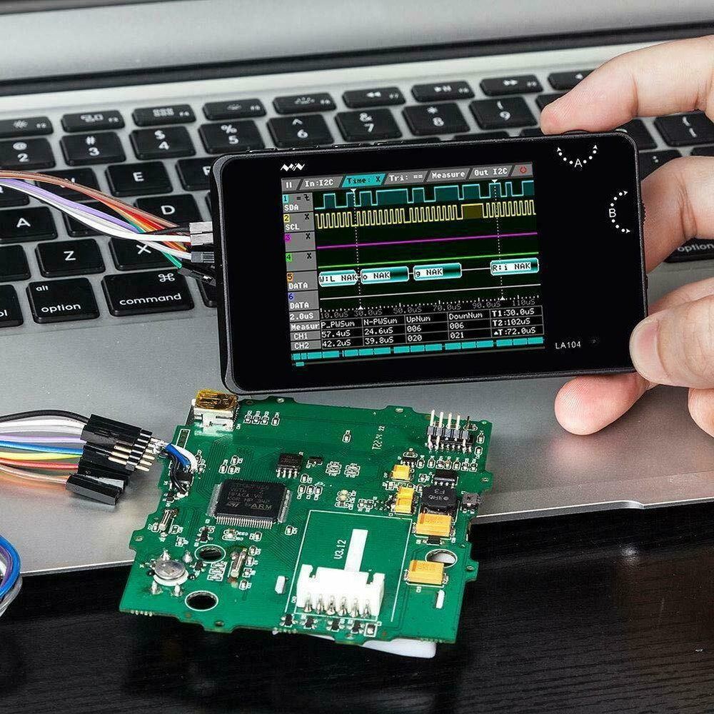 Miniware LA104 Portable 2.8" LCD Screen 4 Channels 100MHz Digital Logic Analyzer