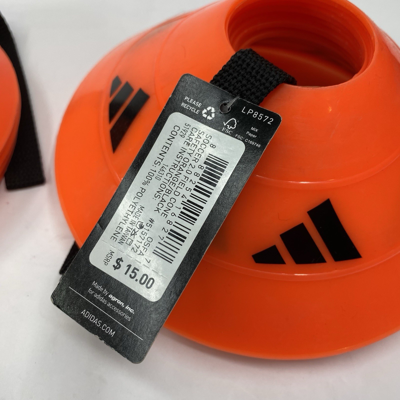 Lot of 2 Adidas FIELD CONE MARKERS Soccer TrainingTotal of 20 w Carry Strap NEW