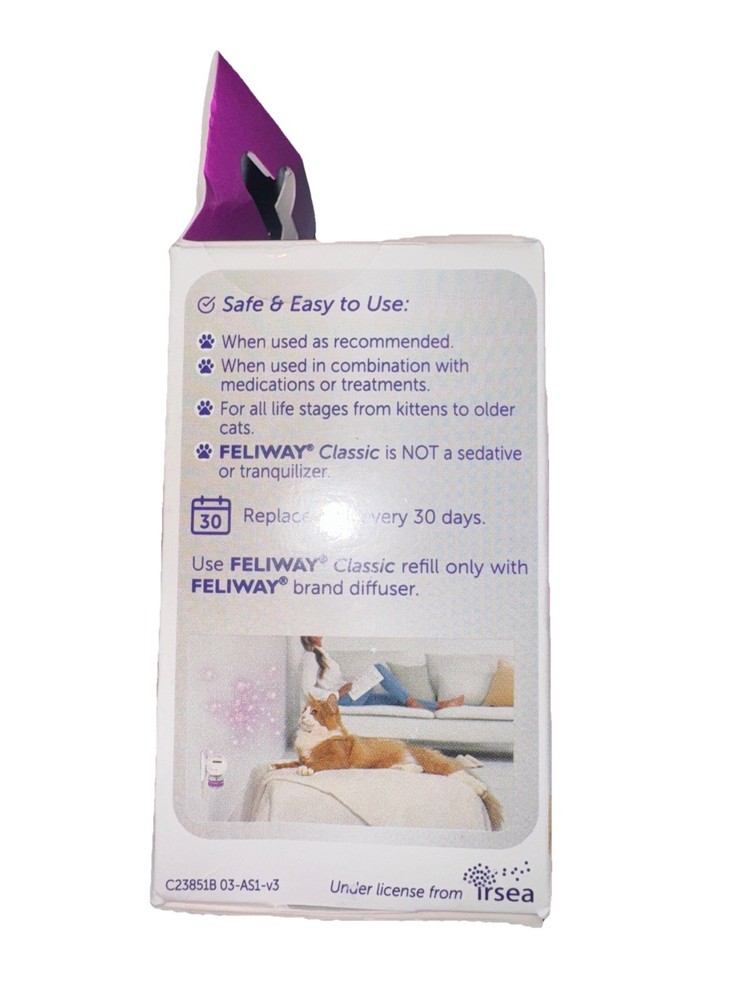Feliway Classic Diffuser 48 ml Cat Calming Refill New In Box