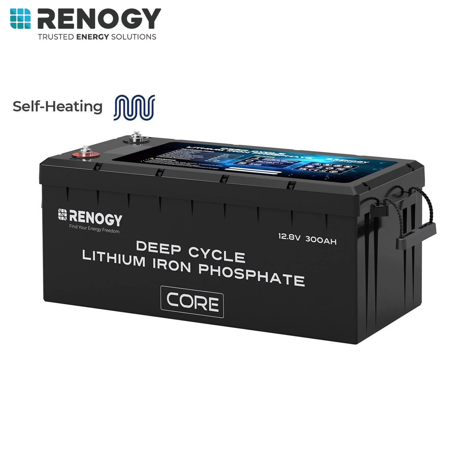 Renogy 12V 300Ah Series Deep Cycle Lithium Iron Phosphate Battery w/Self-Heating