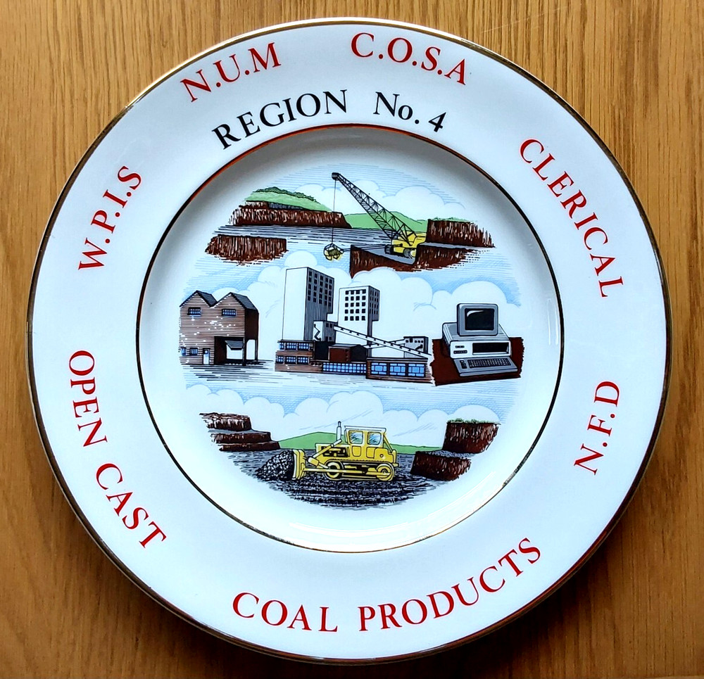 Commemorative Bone China Mining Plate  No4 region Open Cast