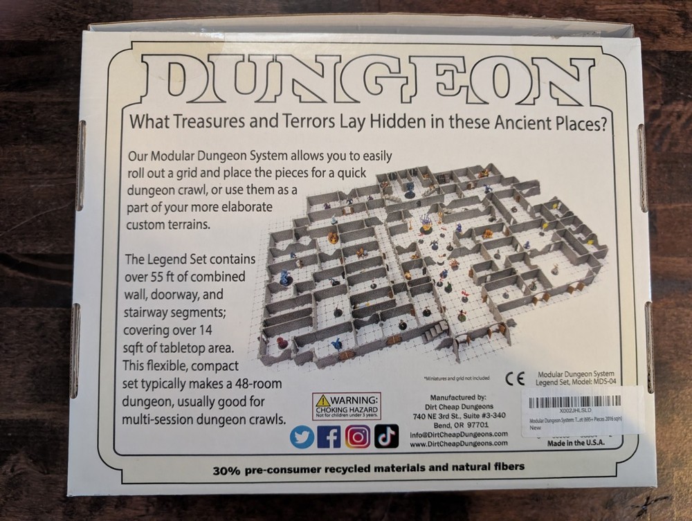 Dirt Cheap Dungeons Modular Dungeon System Legend Set TTRPG DND