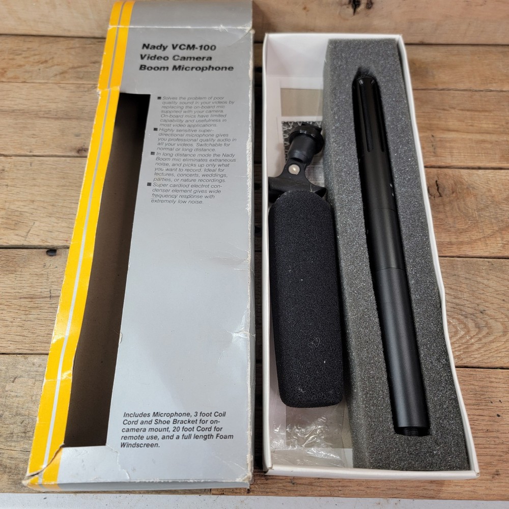 Nady VCM - 100 Telescopic Microphone for Camcorder EUC w/ Case