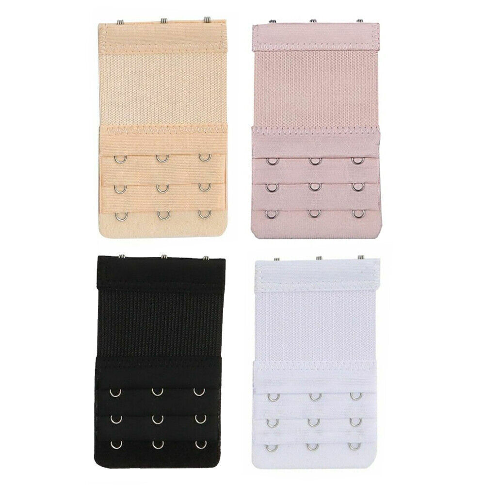 4Pcs Adjustable Bra Extender 2/3/4 Hooks with Elastic Extension Underwear Strap