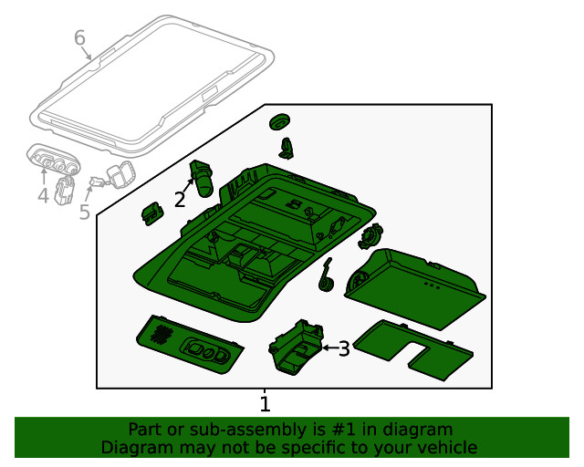 Genuine GM Overhead Console 22966687