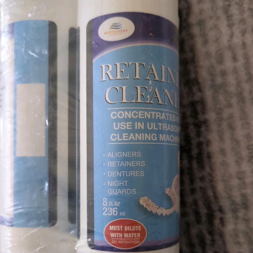 Ultrasonic Retainer Cleaner Solution Concentrate - Ultrasonic Denture. 2 pack
