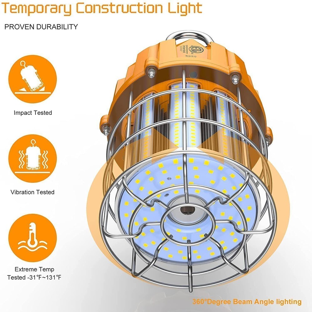 LED Temporary Work Light 11600LM 80W Shop Worklights High Bay Work Lights