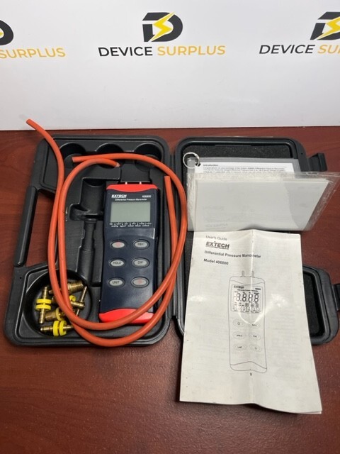 Extech Instruments Differential Pressure Manometer with Hard Case Manual 406800