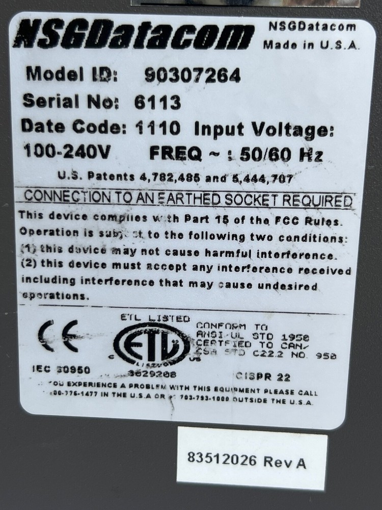 NSGDATACOM NETRIX NETWORK EXCHANGE 2205A