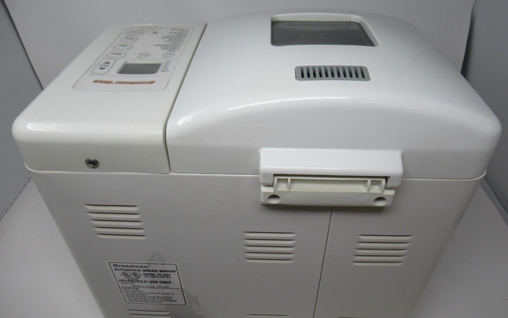 BREADMAN PLUS 1-2 LB. DIG. BREAD MAKER WHITE TR700C, BREAD MACHINE FRUIT & NUT +