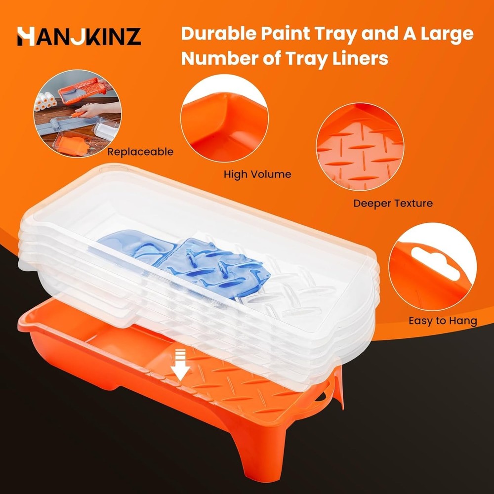 Paint Roller Kit 2 Inch 15 Pack Small Paint Roller Kit Microfiber Roller Covers