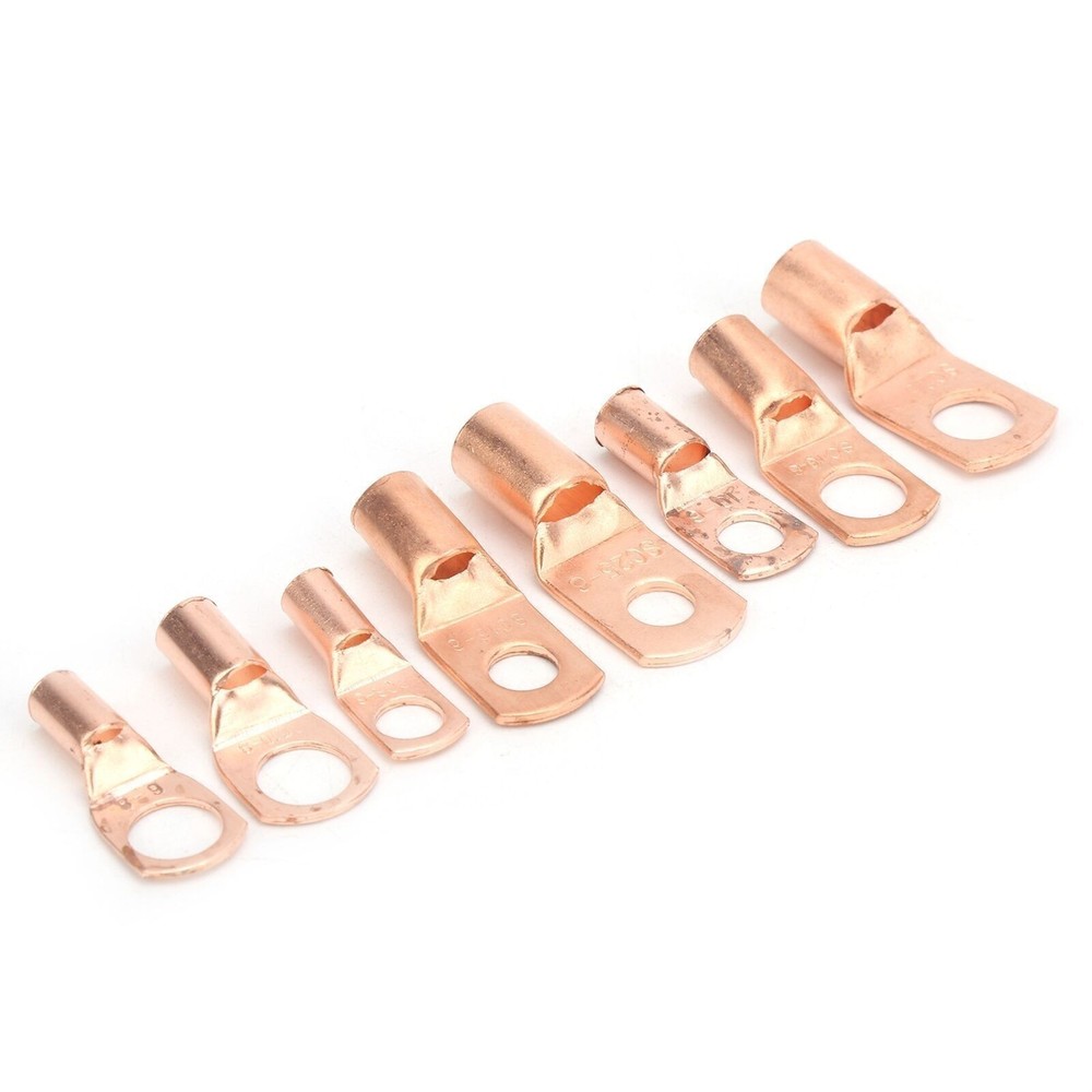 60Pcs Copper Ring Lug Terminals Electrical Wire Cable Crimp Connector SC6-SC25