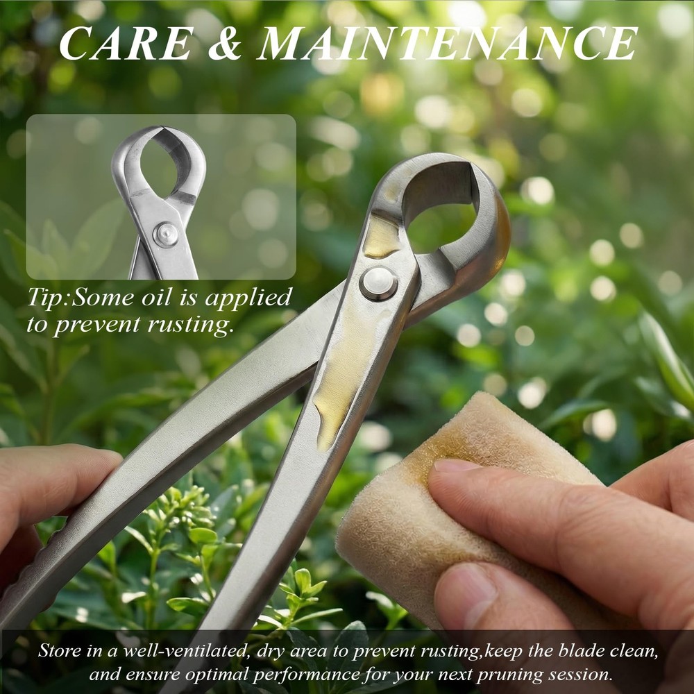 Best Bonsai Tools Set, 3-Piece Tree Includes Knob Cutter, Concave Scissors for