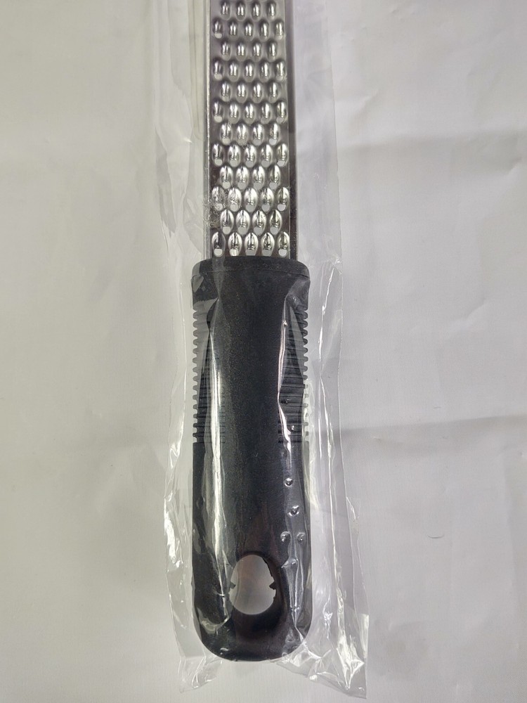 Grater Zester Black Handle Silver Tone Kitchen New