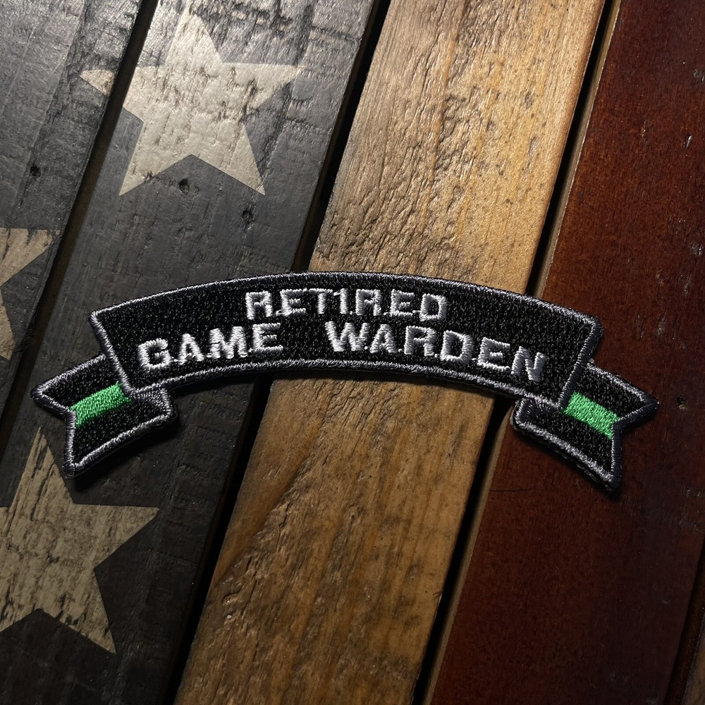 Thin Green Line Retired Game Warden Small Rocker Patch