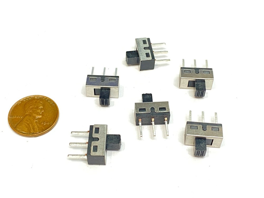 10 Pieces SS12D10 Vertical Slide Switch Toggle Switch 1P2T 3P Pitch 5MM E28