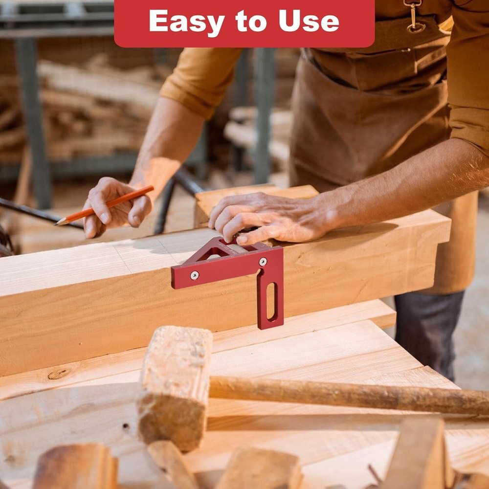 3D Multi Angle Measuring Ruler Precision 45/90 Deg Woodworking Square Protractor