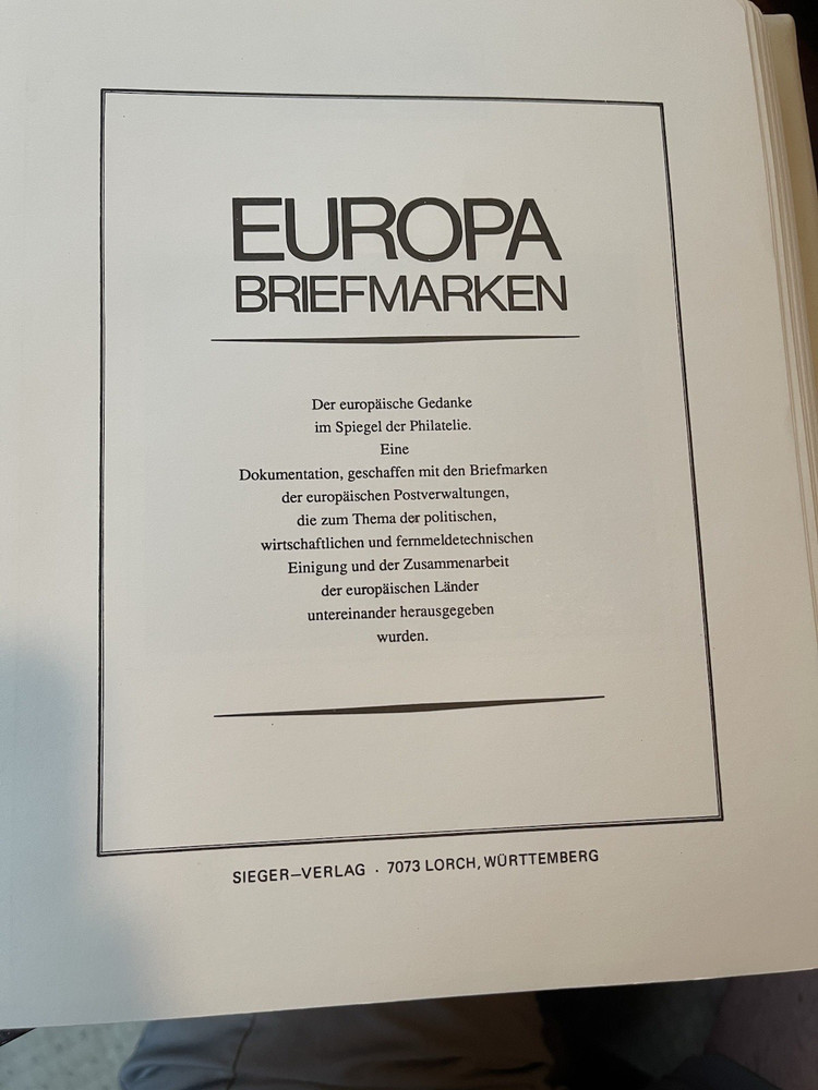 Stamp Album Europa Briefmarken Hingeless 93-95 Sieger-Verlag w/ stamps + sheets