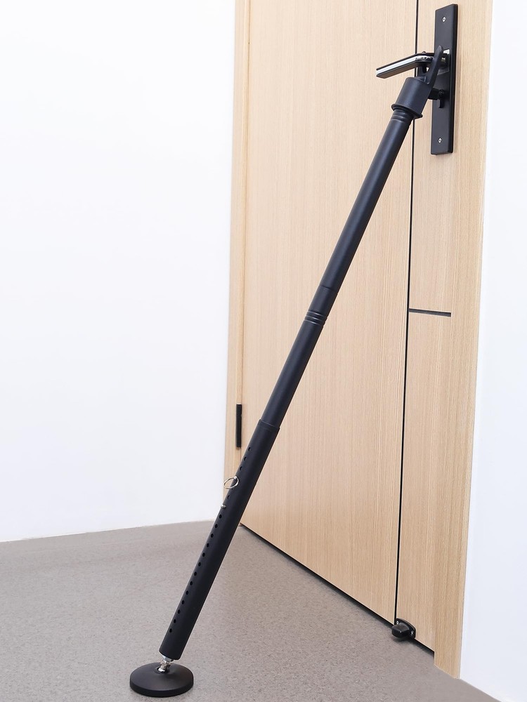 Door Stoppers Security Bar - Adjustable Windows/Sliding 1 PC, Black