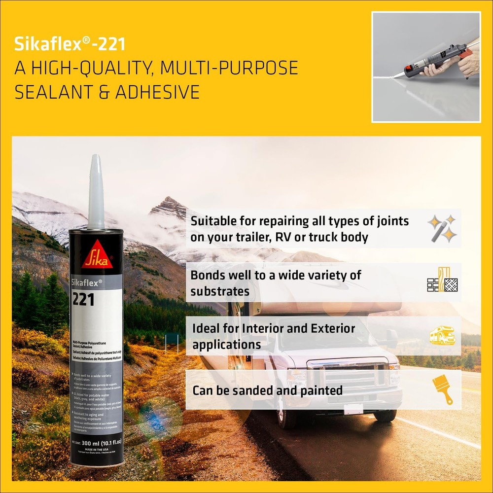Sikaflex-221-Black-Multi-Purpose Polyurethane sealant/Adhesive-Creates