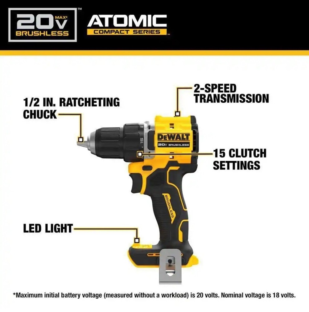 DEWALT DCK225D2 20V Max Brushless 2-Tool Combo Kit OPEN BOX
