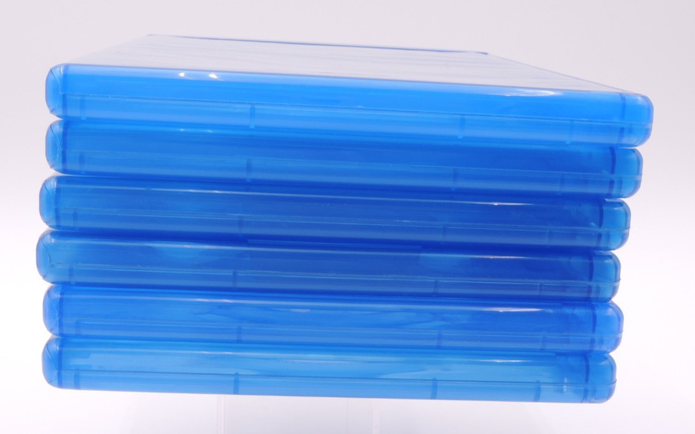 Lot: 6 Pre-Owned Blu-Ray Double Capacity Replacement Cases (Each Holds 2 Discs)