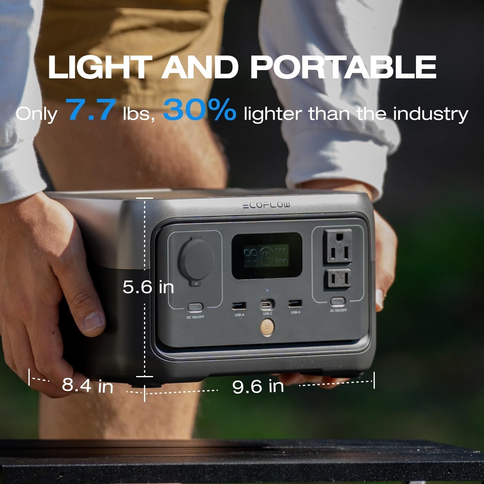 EcoFlow RIVER 2 256Wh 300W LFP Portable Power Station Generator Refurbished